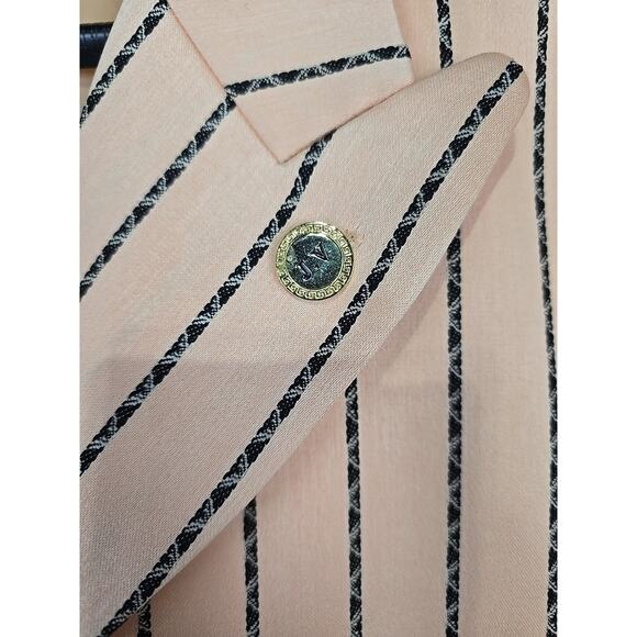 J. Vital Men's Blazer Suit Jacket 46L Peach/Black Pinstripe - NWT - Picture 3 of 8